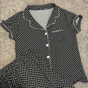 Black and White Tart pajama set. Medium